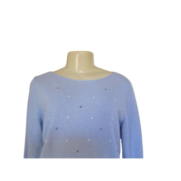 Benedetta B Women's Light Blue Cashmere Sweater Made In Italy Size L - Picture 3 of 6